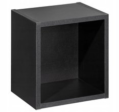 Szafka Łazienkowa kostka wisząca NOVA BLACK 28x25 cm czarna Kwadrat otwarta do łazienki 
