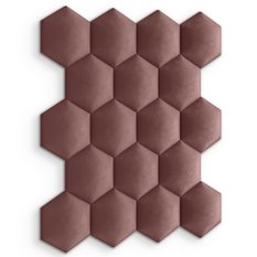Panele tapicerowane  26x30 cm na ścianę hexagon brudny róż - Miniaturka zdjęcia nr 3