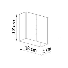 Kinkiet LINEA 9x18x18cm nowoczesny G9 do salonu - Miniaturka zdjęcia nr 4