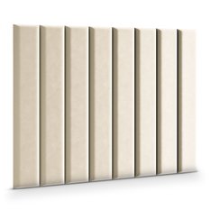  Panele tapicerowane 90x15 cm na ścianę magic velvet kremowy - Miniaturka zdjęcia nr 1