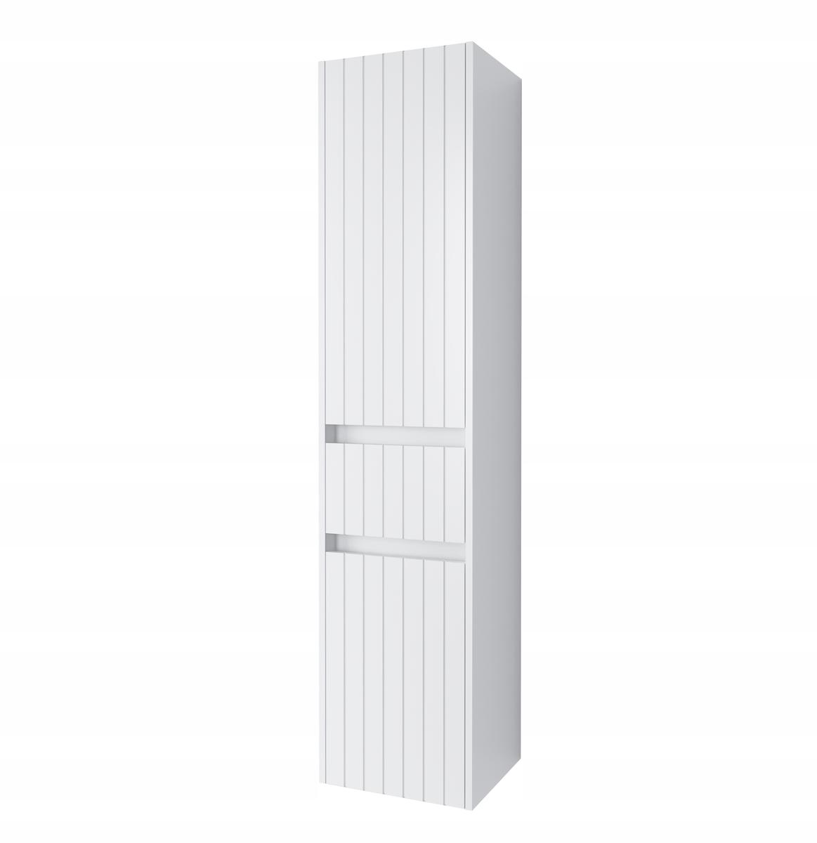 Zestaw mebli łazienkowych LINE z umywalką 60 cm + słupek 165 cm 3 elementy front MDF biały nr. 10