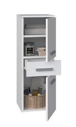 Szafka łazienkowa NEL V DDS 85x30x30 cm z drzwiami oraz szufladą do łazienki biały mat - Miniaturka zdjęcia nr 5