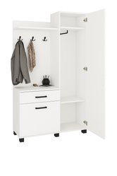 Garderoba do przedpokoju DUO 190x108x40 cm z lustrem wieszakami szafka na buty biały mat PRZEDSPRZEDAŻ - Miniaturka zdjęcia nr 4