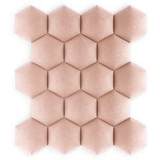 Panele tapicerowane 26x30 hexagon magic velvet różowy - Miniaturka zdjęcia nr 7