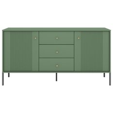 Komoda Iseo 154 cm do salonu sypialni zielony smoke green czarny - Miniaturka zdjęcia nr 2