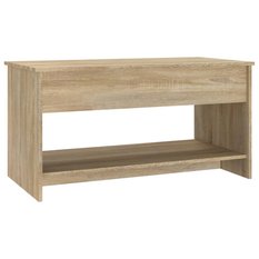 Stolik kawowy 102x50x52,5 cm z ukrytym schowkiem pod rozkładanym blatem dąb sonoma do salonu - Miniaturka zdjęcia nr 5