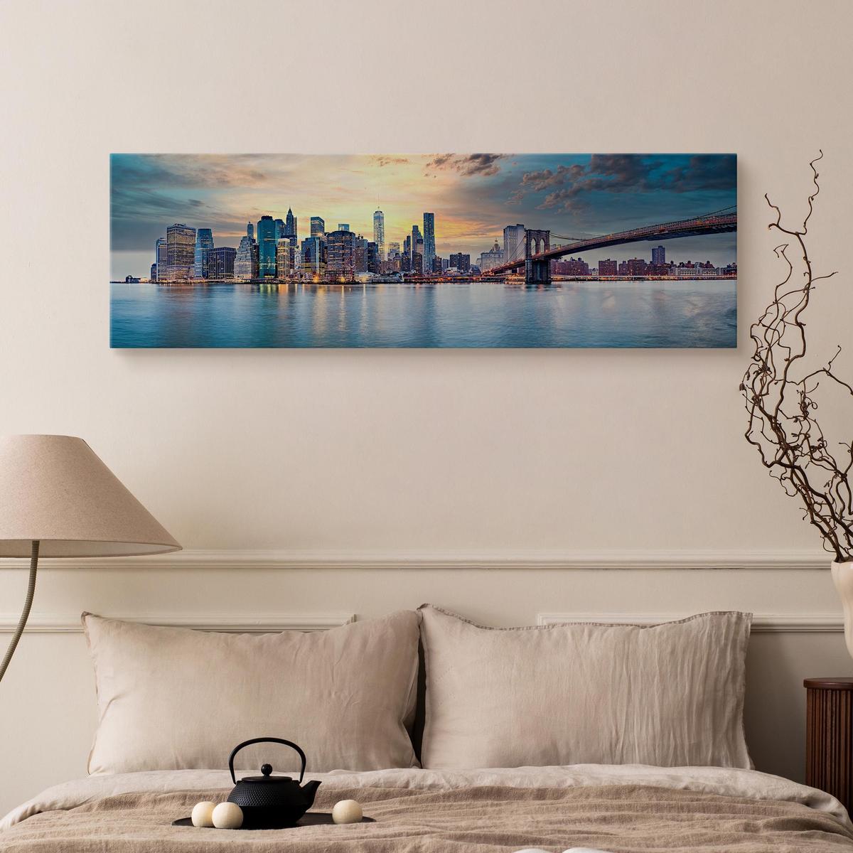 Obraz Panoramiczny Do Biura NOWY YORK Miasto Manhattan 145x45cm nr. 6