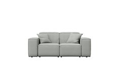 Sofa ogrodowa MALIBIU 186x73x88 cm wodoodporna UV 2-os + 2 poduszki do ogrodu jasnoszara