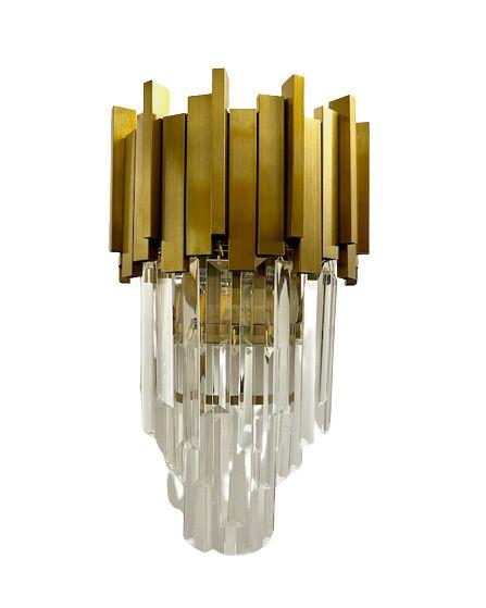 Pipe Organ Wall Brass Variant -  kinkiet kryształowy 40cm mosiądz nr. 1