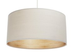  Lampa wisząca BOHO lniano jutowa beżowa z motywem drewna do salonu sypialni biura  - Miniaturka zdjęcia nr 2