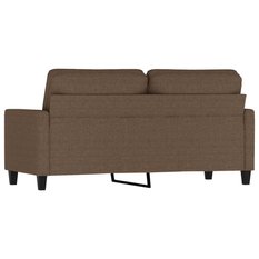 Sofa 158x77x80 cm 2-osobowa wygodna tapicerowana tkaniną brązowa do salonu - Miniaturka zdjęcia nr 5