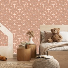 Tapeta Ścienna Do Pokoju Dzieci Pastelowy Wzór Styl BOHO Ornamenty  - Miniaturka zdjęcia nr 6