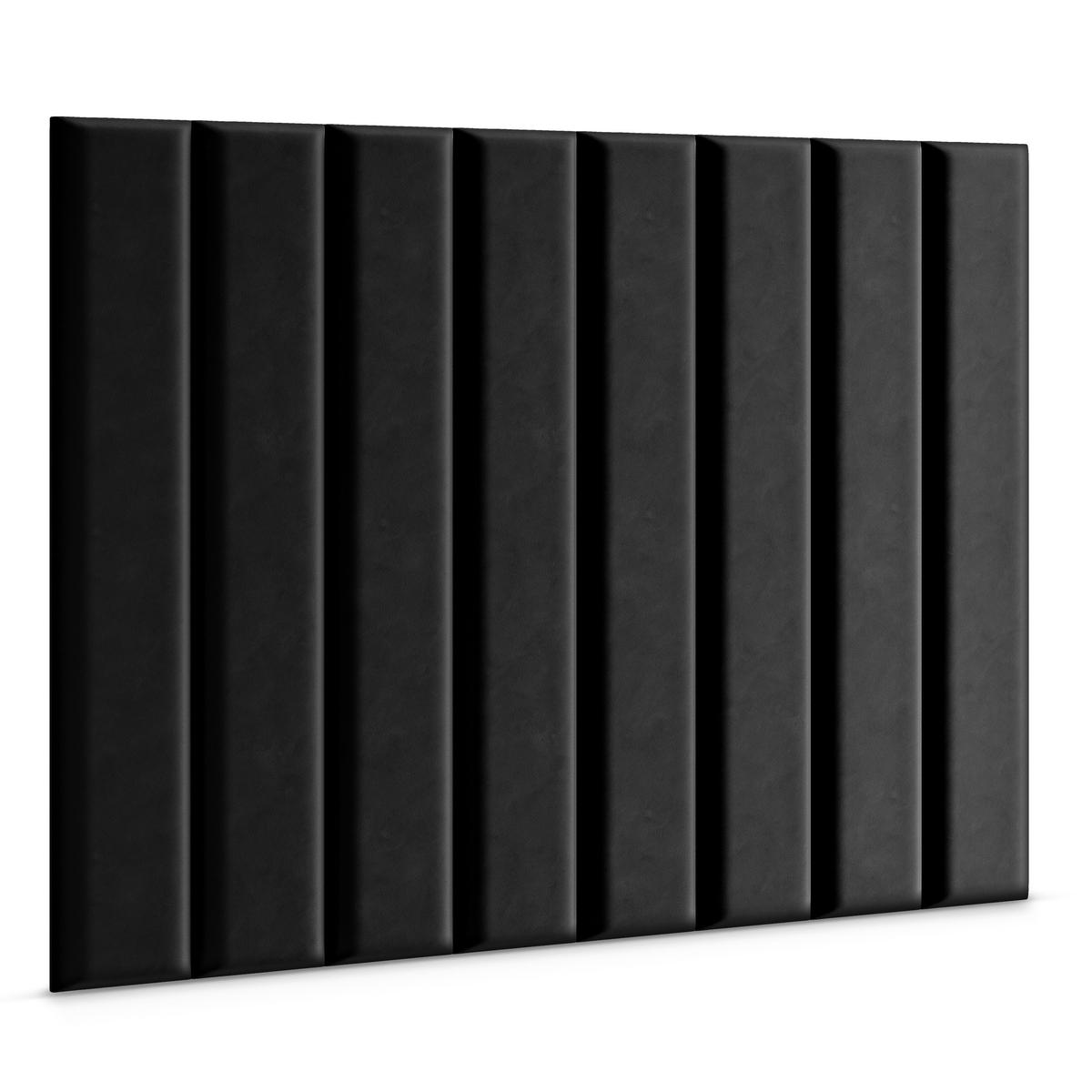 Panele tapicerowane 100x20 na ścianę wezgłowie czarny nr. 3