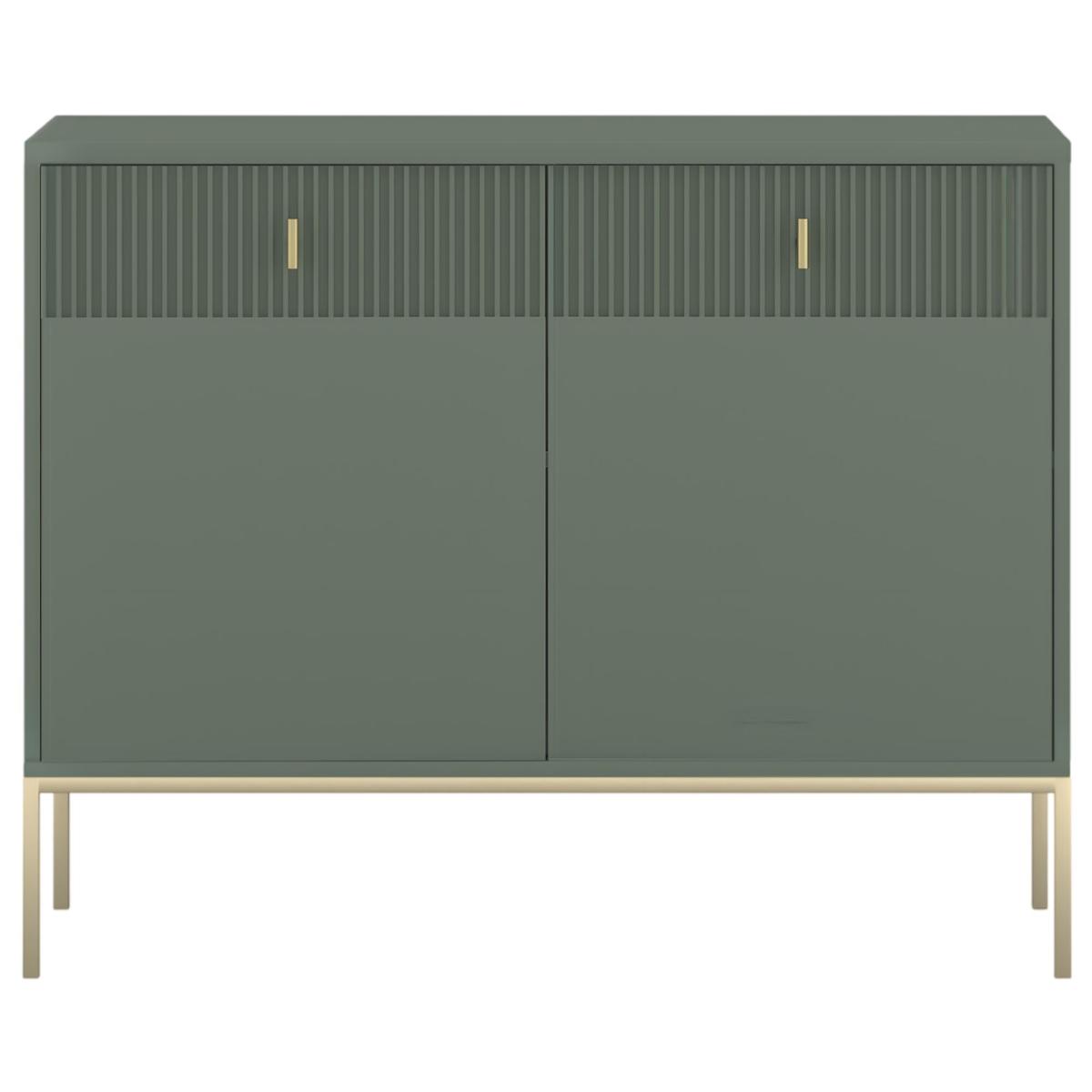 Komoda Maggiore 104 cm do sypialni garderoby smoke green złoty nr. 2