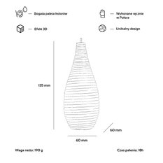 Świeca Spiral Lines Steel - Miniaturka zdjęcia nr 3