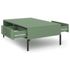 Stolik kawowy Iseo 104 cm do salonu smoke green zielony czarny - Miniaturka zdjęcia nr 4