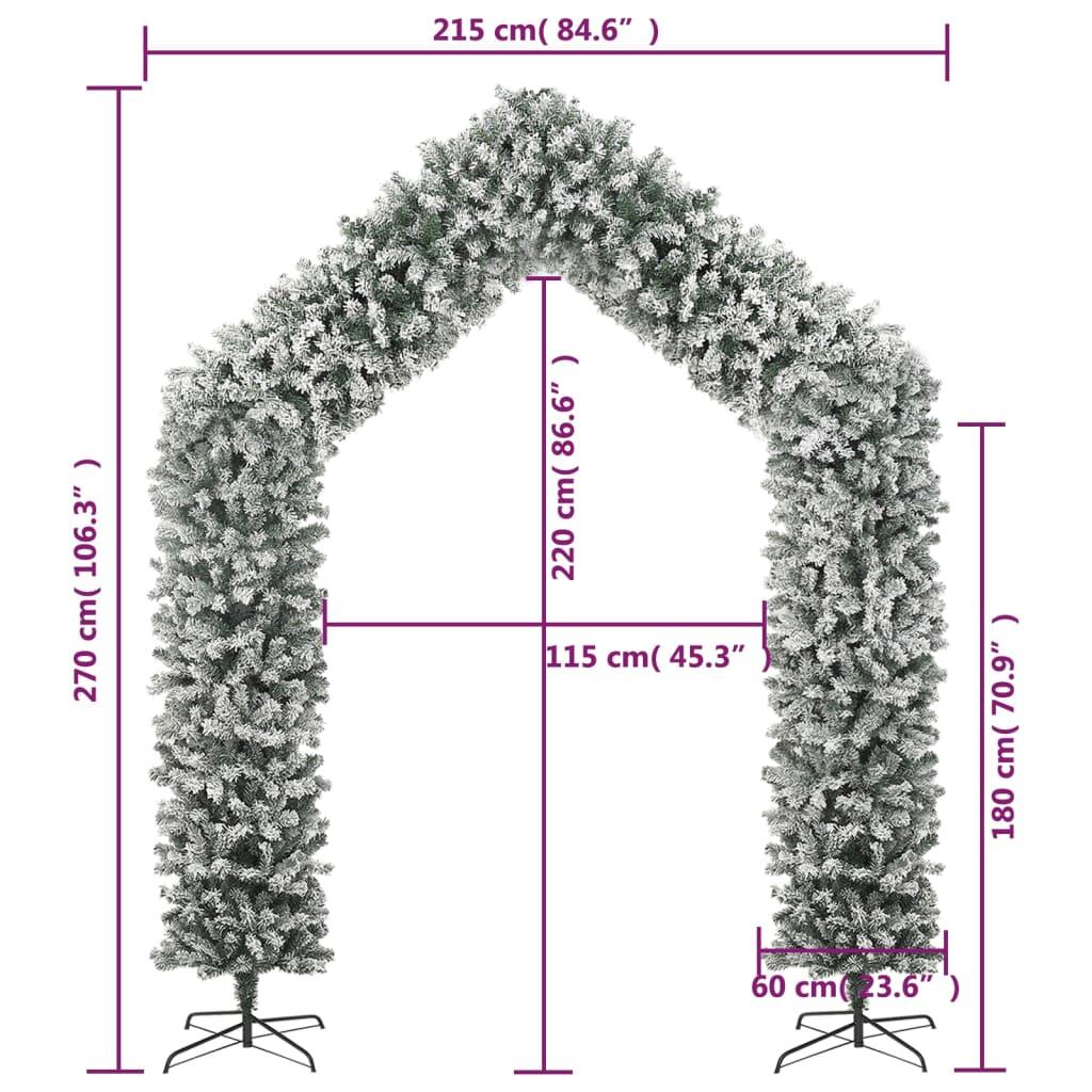 Girlanda świąteczna 270 cm flokowana sztucznym śniegiem na święta do salonu lub ogrodu nr. 6