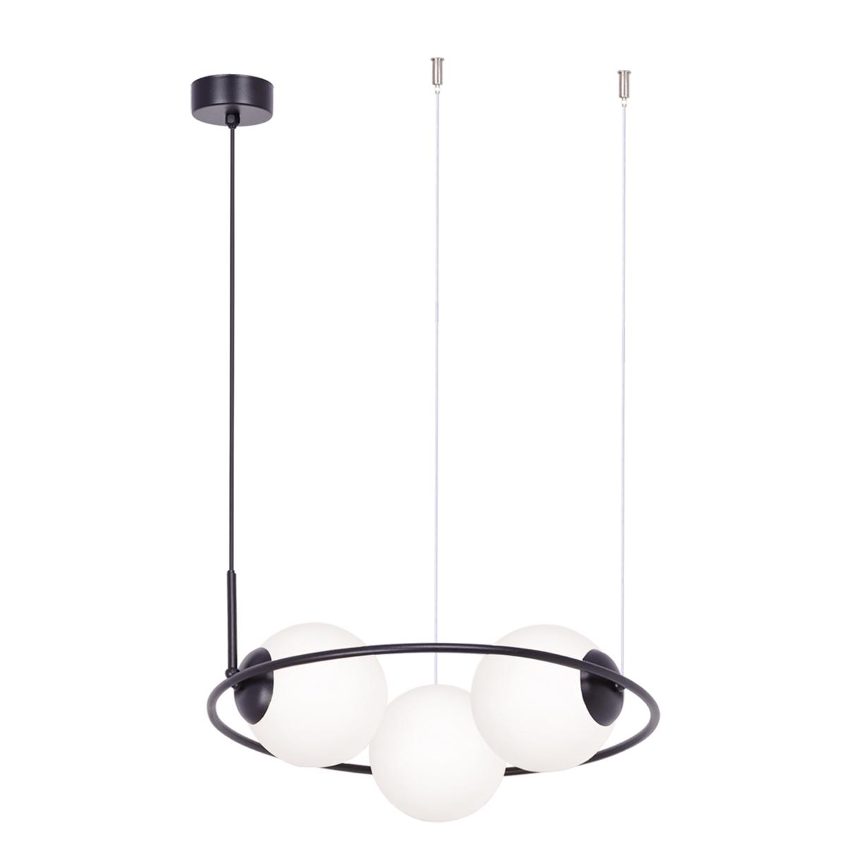 Lampa wisząca K-5104 PARVA 50x100x50 cm do salonu lub pokoju biały/czarny