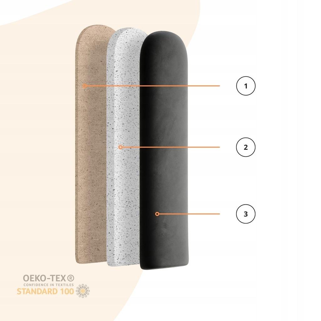 Panele tapicerowane 20x60  na ścianę płotek wezgłowie szary nr. 6
