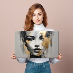 Obraz Do Salonu Abstrakcja ZŁOTY Portret Kobiety Styl Glamour Loft 120x80cm - Miniaturka zdjęcia nr 13