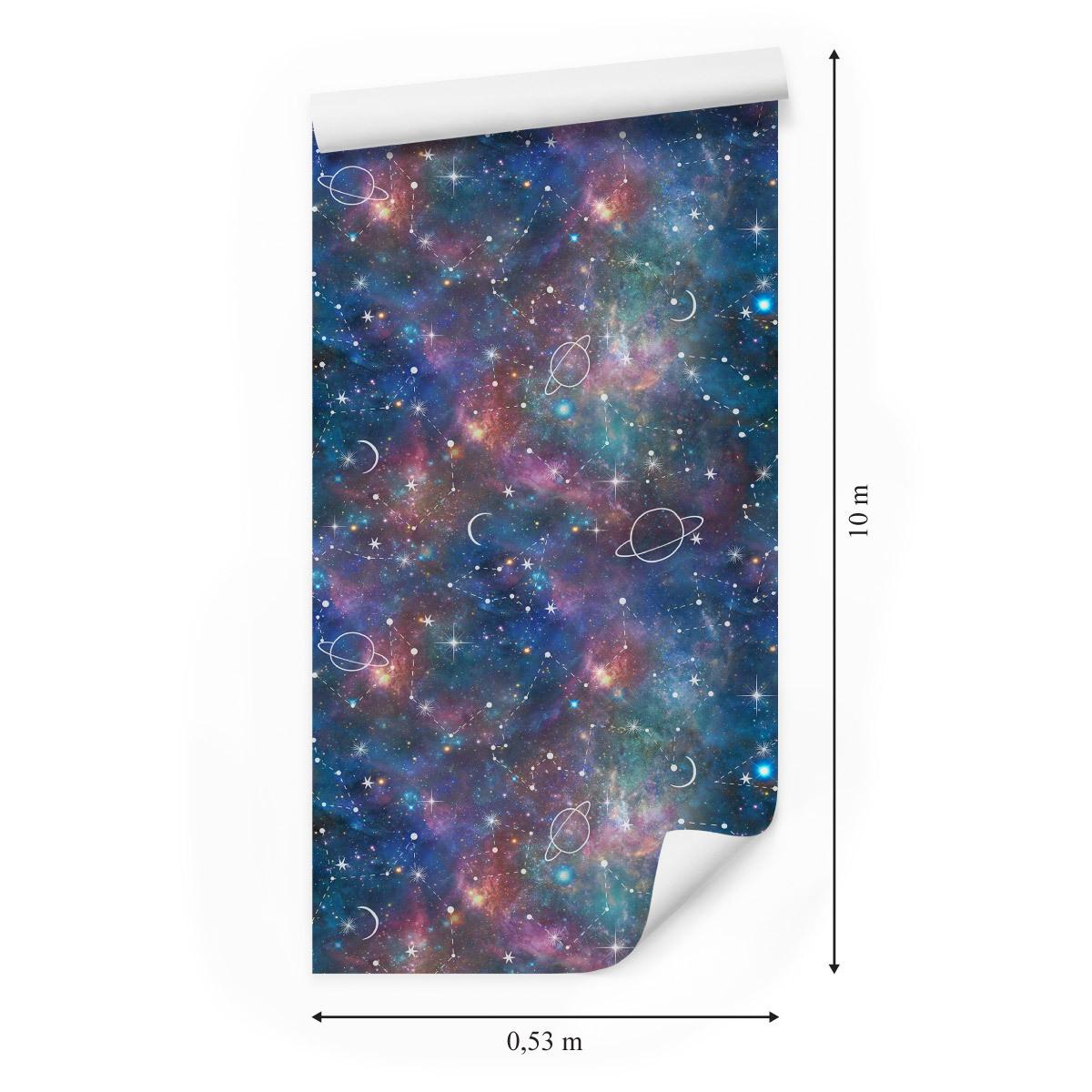 Tapeta kosmos galaxy planety do pokoju chłopca  nr. 2