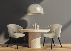 Krzesło DELUXE KR-8 50x60x85 cm welurowe do jadalni beżowy - Miniaturka zdjęcia nr 2