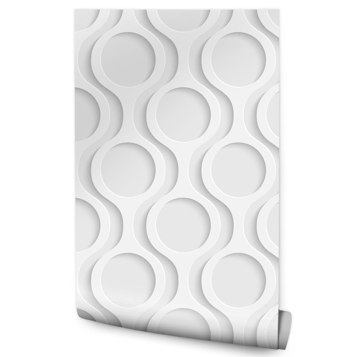 Tapeta Geometryczne KOŁA Kształty 3D do Biura  nr. 1