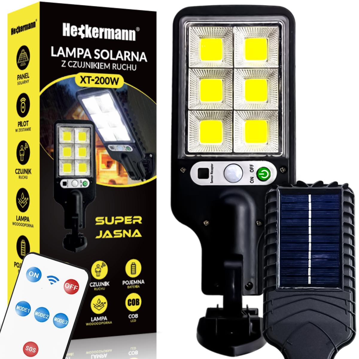 Lampa solarna zewnętrzna Heckermann XT-200W