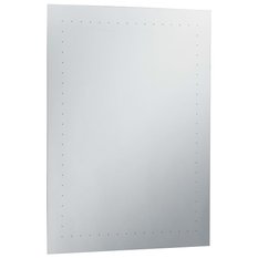  Lustro 60x80 cm do sypialni łazienki ścienne z LED aluminium szklane srebrny - Miniaturka zdjęcia nr 1