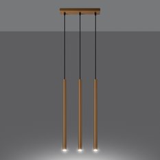 Lampa wisząca PASTELO 3L złota 115x5x30cm nowoczesna G9 do salonu - Miniaturka zdjęcia nr 3