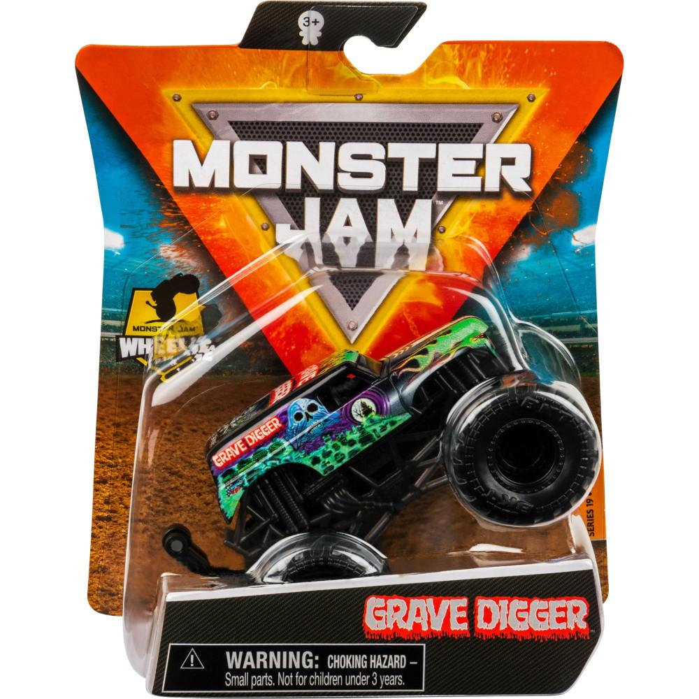 Auto terenowe Monster jam truck spin master seria 19 grave digger 1:64 dla dziecka