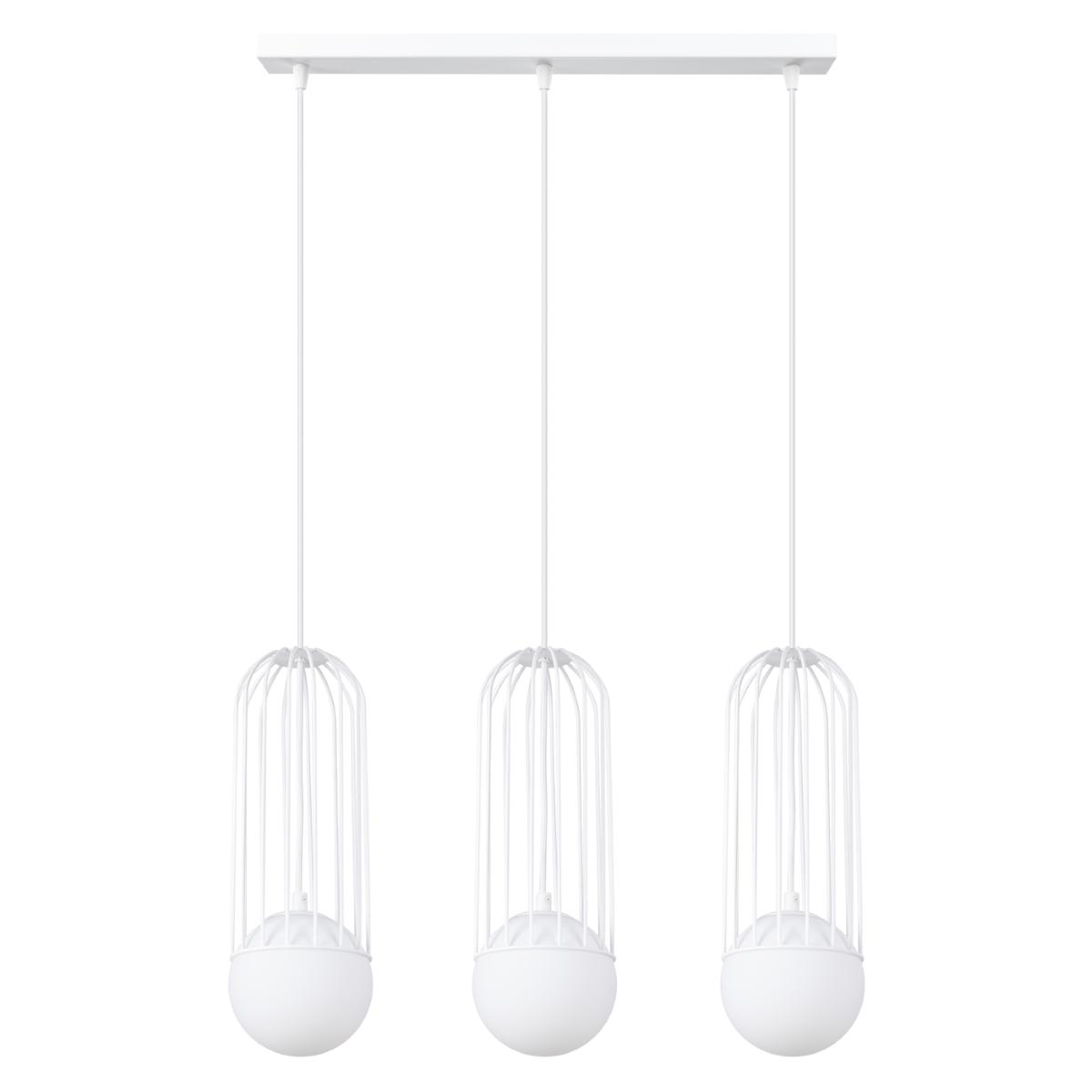 Lampa wisząca BRINA 3L biała 115x12x54cm nowoczesna G9 do salonu