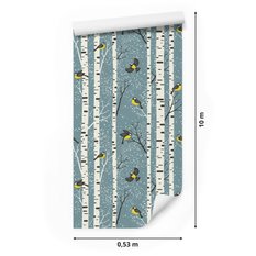 Tapeta Do Jadalni DRZEWA Brzozy Ptaki Natura Dekor 53x1000  - Miniaturka zdjęcia nr 2