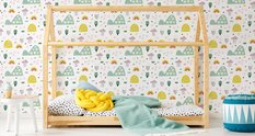 Tapeta Ścienna Dla Dzieci KWIATKI Chmury Tęcza 53x1000  - Miniaturka zdjęcia nr 5