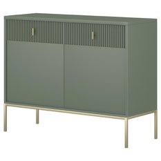 Komoda Maggiore 104 cm do sypialni garderoby smoke green złoty - Miniaturka zdjęcia nr 3