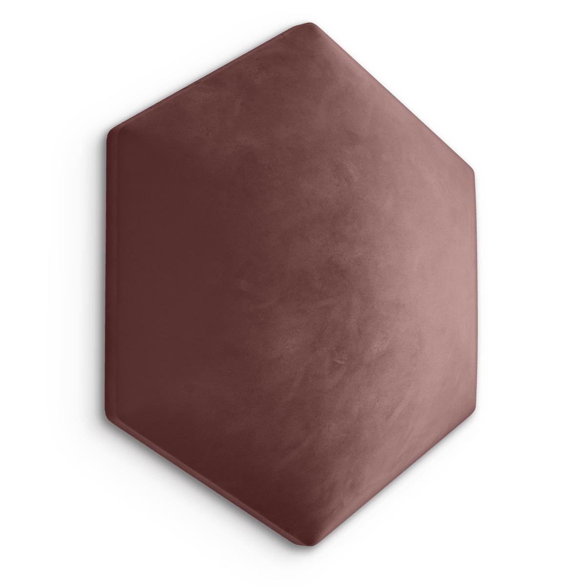 Panele tapicerowane 35x40 cm na ścianę hexagon brudny róż