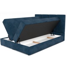 Łóżko kontynentalne 180x200x113 cm tapicerowane podwójne z materacem grantowe - Miniaturka zdjęcia nr 12