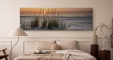 Obraz Do Salonu ZACHÓD Słońca Plaża Wydmy Morze Panorama Pejzaż 145x45cm - Miniaturka zdjęcia nr 5