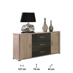 Komoda Fill 127 cm do sypialni salonu dąb sonoma  - Miniaturka zdjęcia nr 2