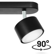 Lampa sufitowa punktowa LED Heckermann 8795314A Czarna 2x głowica + 2x Żarówka LED GX53 7W Neutral - Miniaturka zdjęcia nr 4