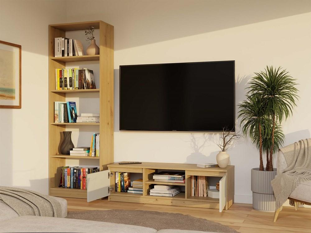 Szafka RTV Malwa 36x120x40 cm do salonu dąb artisan kaszmir beż nr. 7