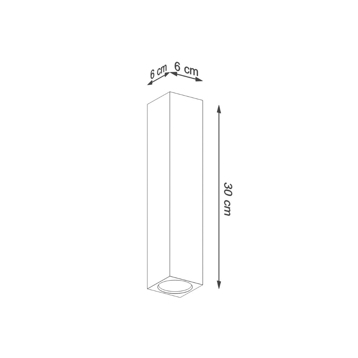 Plafon KEKE 30 dąb 30x6x6cm nowoczesna lampa GU10 do salonu  nr. 4