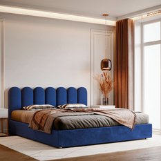 Panele tapicerowane 30x100 cm na ścianę płotek granatowy magic velvet - Miniaturka zdjęcia nr 5