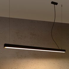 Lampa wisząca PINNE 117 czarna 3000K 150x6x118cm nowoczesna LED do salonu - Miniaturka zdjęcia nr 3