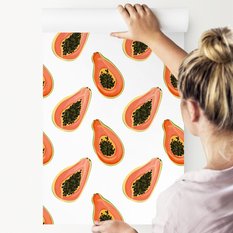 Tapeta Do Kuchni OWOCE Papaja Akwarela Dekoracja  - Miniaturka zdjęcia nr 2