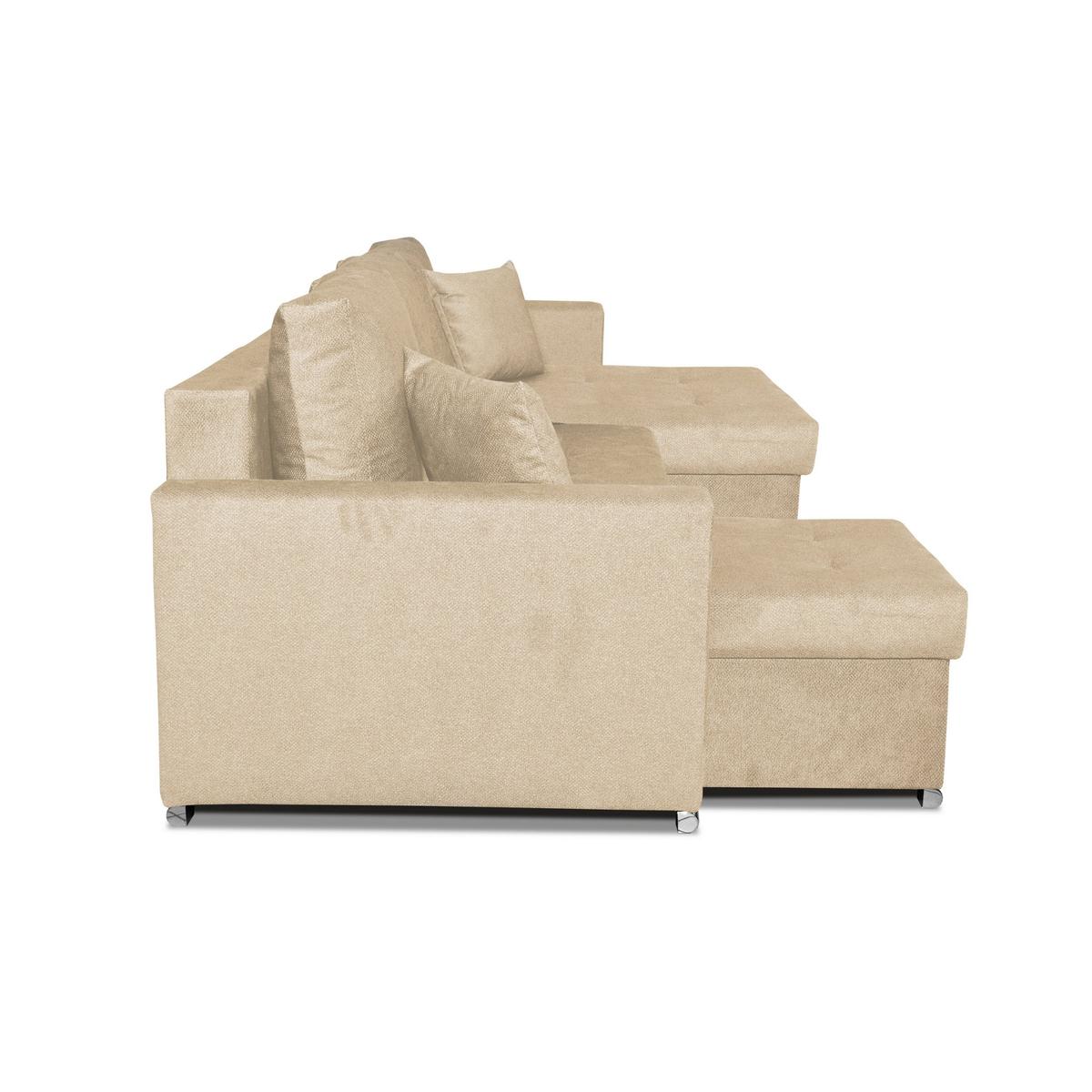 Narożnik Bella BIG 298x74x140 cm kształt U z funkcją spania i przechowywania Angel beżowy nr. 3