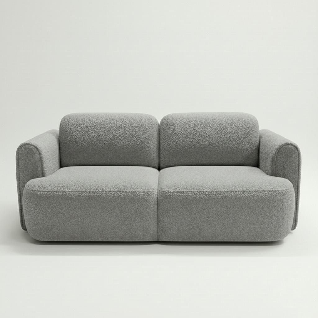 Kanapa rozkładana ITALY 253x110x71 cm sofa z funkcją spania tkanina LOOP szara nr. 5