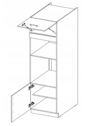 Szafka kuchenna CLEO do zabudowy piekarnika i mikrofali wysoka szara dąb artisan - Miniaturka zdjęcia nr 2