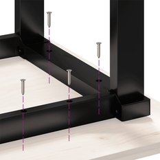 Stolik kawowy 70x70x40,5 cm z czworokątnymi nogami lite drewno sosnowe do salonu - Miniaturka zdjęcia nr 8