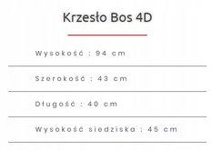 Krzesło BOS 4D 40x43x94 cm z drewna litego do jadalni biały - Miniaturka zdjęcia nr 3